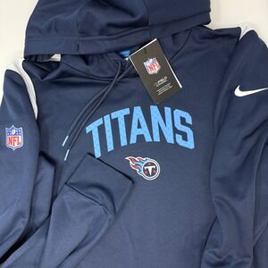 Nike Tennessee Titans‎ NFL Therma Fit Hoodie Womens XL Navy Blue Athletic NEW